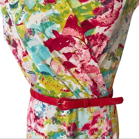 212 Collection Floral Faux Wrap Dress SMALL - Picture 5 of 16